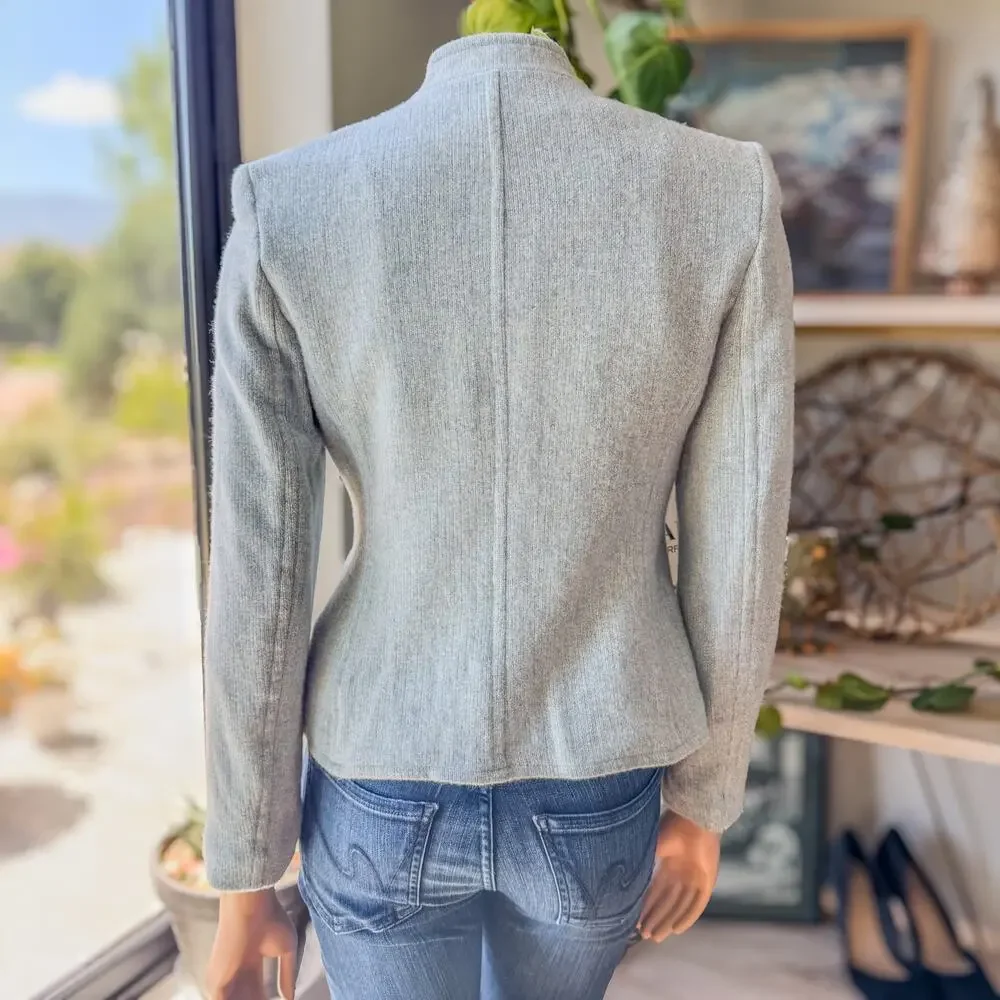 Jones New York Women's Light Gray Zip-Up Jacket - Picture 2 of 12